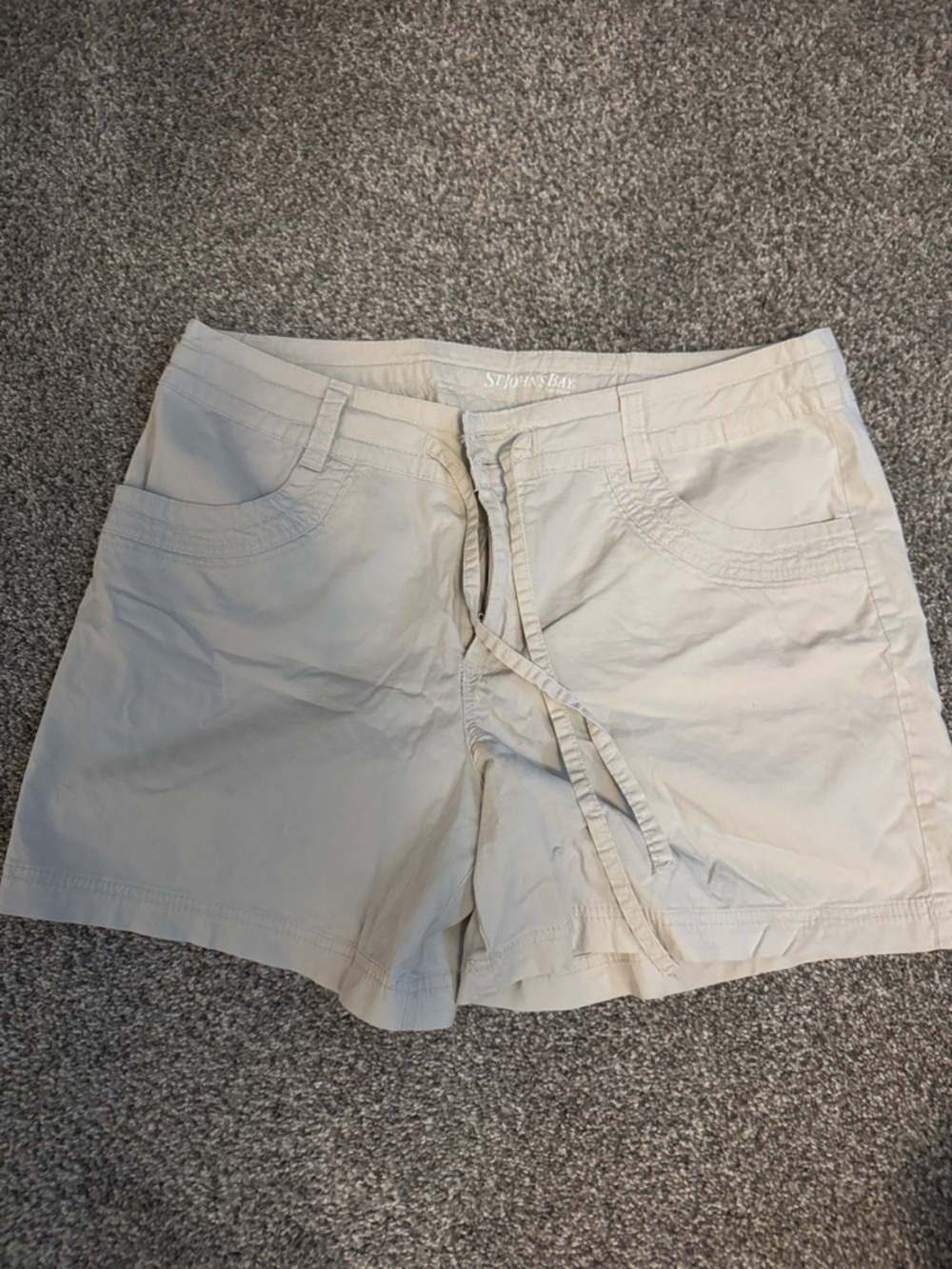 St. John's Bay Women's Cream Drawstring Shorts